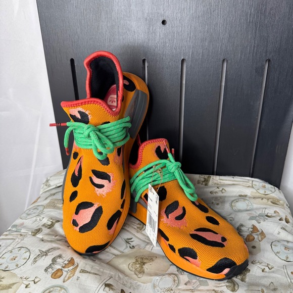 Adidas Pharrell x NMD Human Race Animal Print Sneakers Size 9 Men - Picture 1 of 7